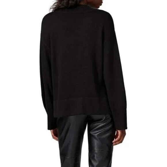 Victor Alfaro Black LOVE Sweater Yellow Heart Intarsia Oversized Pullover S - Picture 4 of 7